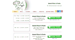 Desktop Screenshot of amecipizzaandpastaca.com